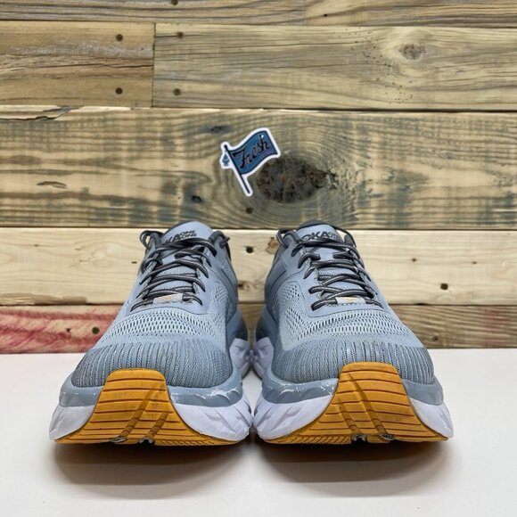 Hoka One One Bondi 7 Athletic Running Sneakers Men’s Size 12 Blue Yellow - Picture 2 of 12